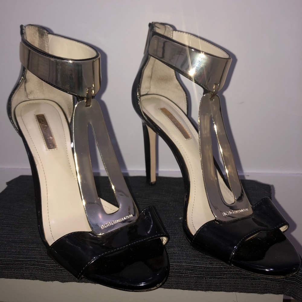 BCBG Black & Gold Heels